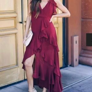 Size S Vici Collection Ruffle Tiered Maxi Dress